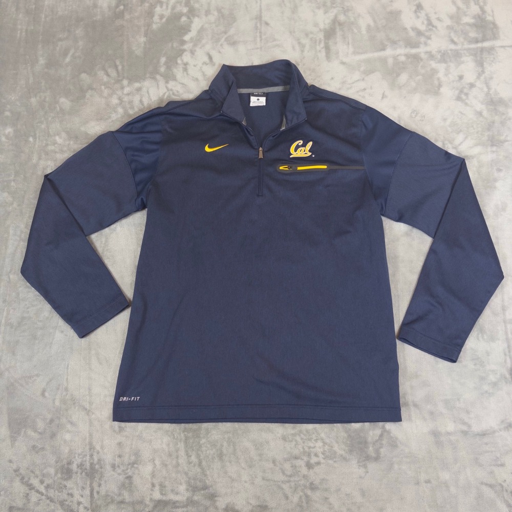 Nike 1/4 Zip Pullover Mens Large Navy Cal Berkeley Golden Bears Dri-FIT T359902